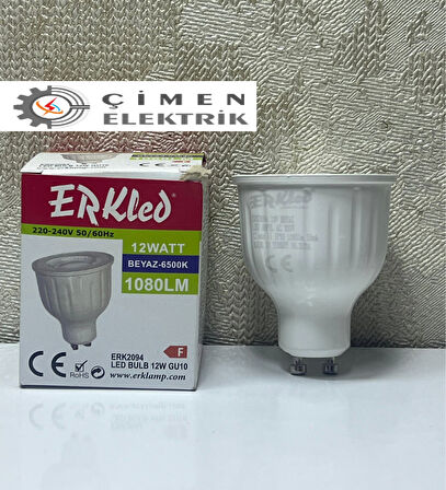 ERKLED ERK 2094 GU10 Lensli Ampül 12W 6500K Beyaz Işık