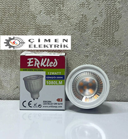 ERKLED ERK 2094 GU10 Lensli Ampül 12W 3000K Gün Işığı