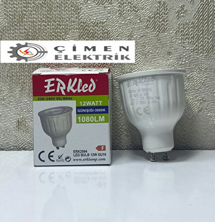 ERKLED ERK 2094 GU10 Lensli Ampül 12W 3000K Gün Işığı