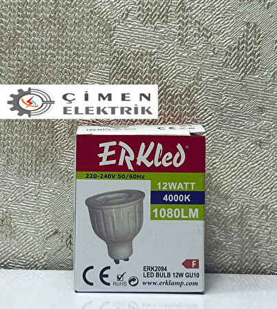 ERKLED ERK 2094 GU10 Lensli Ampül 12W 4000K Ilık Beyaz
