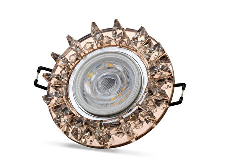 NOAS YL65 1687 Podos Led Çerçeveli 4000K Kristal Cam Spot Kasa - Priz ve Anahtar İçin Uyumlu Çerçeve