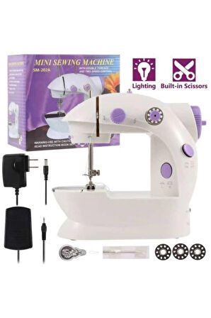 BUĞZ Dikiş Makinesi Sew Whiz Elektrikli Veya Pille Çalışabilen Çift Kademeli Işıklı Mini