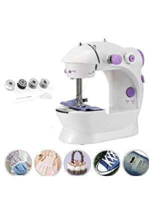 BUĞZ Dikiş Makinesi Sew Whiz Elektrikli Veya Pille Çalışabilen Çift Kademeli Işıklı Mini
