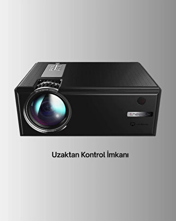 BUĞZ Yüksek Parlaklıkta Projeksiyon Cihazı – 1080p Destekli, Taşınabilir Ev Sineması Sistemi