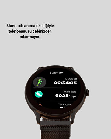 BUĞZ Akıllı Saat – Dokunmatik Ekran, Kalp Atışı ve Spor Takibi