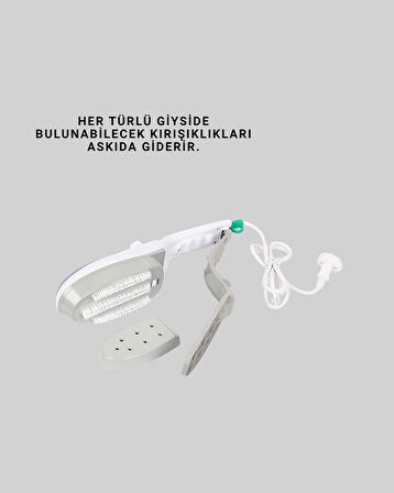 BUĞZ 1500W Buharlı Kırışıklık Giderici Ütü | Ev ve Seyahat Kullanımı İçin Uygun