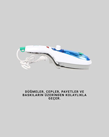 BUĞZ 1500W Buharlı Kırışıklık Giderici Ütü | Ev ve Seyahat Kullanımı İçin Uygun