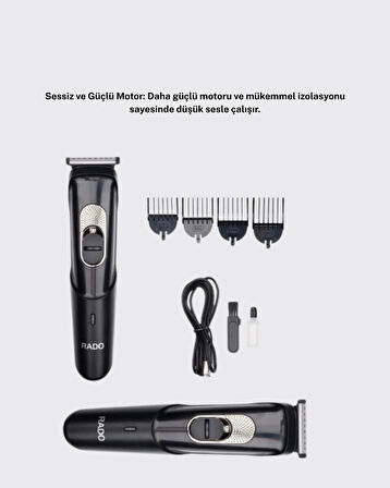 BUĞZ Kablosuz, Paslanmaz Çelik Bıçaklı Profesyonel Saç ve Sakal Tıraş Makinesi – Sessiz, Güçlü ve Ergonomik