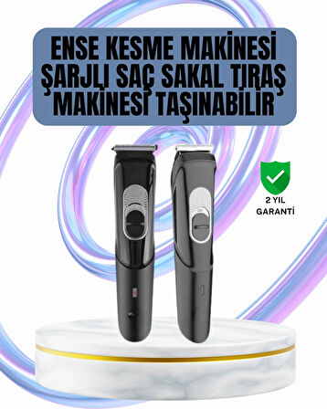 BUĞZ Ergonomik Tasarımlı, 3 Taraklı Profesyonel Şarjlı Saç Sakal Tıraş Makinesi