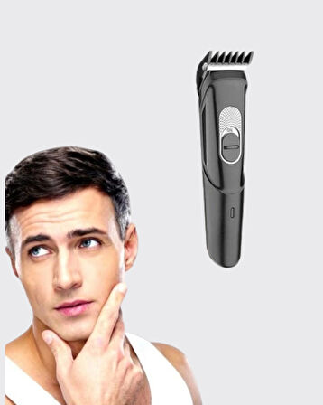 BUĞZ Taşınabilir Şarjlı Saç Sakal Tıraş Makinesi – 3 Taraklı, Sessiz ve Ergonomik
