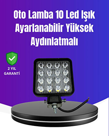 BUĞZ 16 LED Beyaz Işık Far | Uzun Ömürlü, Enerji Verimli, Geniş Aydınlatma Açısı