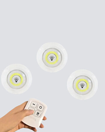 BUĞZ Dekoratif ve Pratik 3’lü Kumandalı Spot LED Aydınlatma