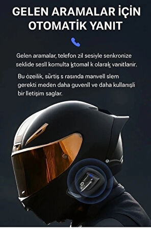 BUĞZ Y11 Bluetooth Kulaklık Mikrofonlu Motosiklet Kulaklığı İntercom Bt 5.3