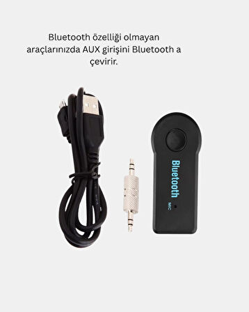 BUĞZ Car Bluetooth AUX Oto MP3 Player Kablosuz Müzik ve Görüşme Cihazı