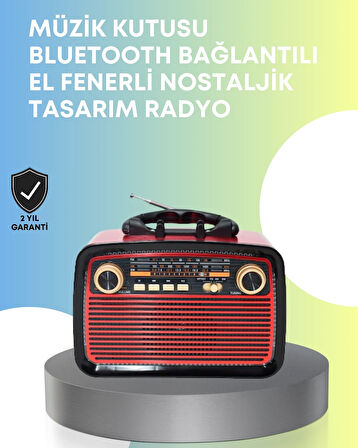 BUĞZ Taşınabilir Bluetooth Hoparlör – Modern Teknoloji ile Nostaljik Radyo Deneyimi, FM/AM Fonksiyonu
