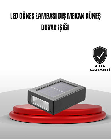 BUĞZ Güneş Enerjili Su Geçirmez LED Duvar Lambası