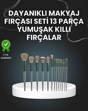 BUĞZ 13'lü Fiber Kıllı Yumuşak Makyaj Fırçası Seti Taşınabilir ve Ergonomik Tasarım