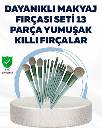BUĞZ Profesyonel Kullanıma Uygun 13 Parça Makyaj Fırçası Takımı Fiber Kıllı