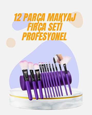 BUĞZ Doğal Görünüm Sağlayan Yumuşak Kıllı 12 Parça Makyaj Fırça Seti Günlük ve Profesyonel Kullanıma Uygun