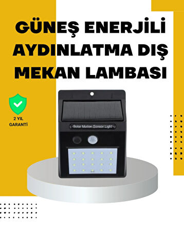 BUĞZ 144 LED'li Geniş Aydınlatma Alanına Sahip Güneş Enerjili Güvenlik Lambası
