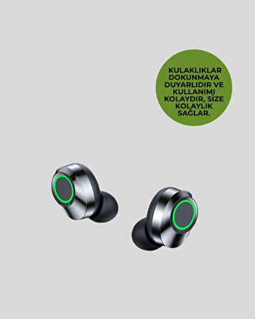 BUĞZ Gürültü Engelleyici Bluetooth Kulaklık – Akıllı Ekranlı, HiFi Ses Kalitesi