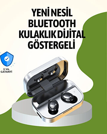 BUĞZ Gerçek Kablosuz Kulaklık – Bluetooth 5.0, Şarj Kutulu, Parmak İzi Kontrollü