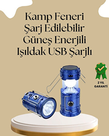 BUĞZ Güneş Enerjili Katlanabilir Kamp Feneri – USB Şarjlı, Hafif ve Çok Fonksiyonlu