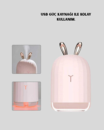 BUĞZ Beyaz Renk Ultrasonik Hava Nemlendirici ve Aromaterapi Difüzörü