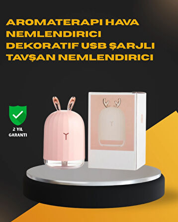 BUĞZ USB Bağlantılı Sessiz Çalışan LED Işıklı Nemlendirici Difüzör 200 ml