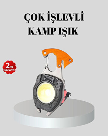 BUĞZ Çok Fonksiyonlu Anahtarlık Fener – Güçlü LED Işıklı, Şarjlı, Düdüklü ve Tornavidalı Mini El Feneri