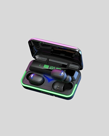 BUĞZ E10 Kablosuz Bluetooth Kulaklık – 3D Ses, Powerbank Şarj Kutusu