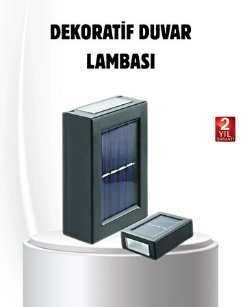 BUĞZ Solar Güçlü 6 LED Dış Mekan Lambası – Otomatik Aç/Kapa Işık Sensörlü Aydınlatma