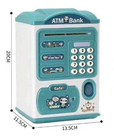 BUĞZ Parmak İzi Okumalı Elektronik Şifreli Otomatik Kağıt Para Alan ATM Kumbara