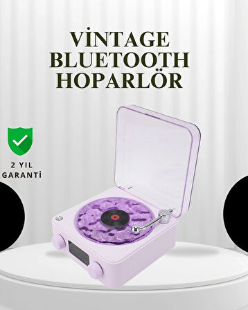 BUĞZ Projektörlü Gece Lambalı Retro Hoparlör – Taşınabilir Bluetooth Speaker