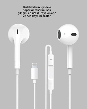 BUĞZ Yüksek Ses Kaliteli Mikrofonlu Kablolu Kulak İçi Kulaklık