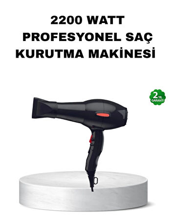 BUĞZ Profesyonel Saç Kurutma Makinesi – AC Motor, Soğuk Üfleme, 2 Hız Kademesi