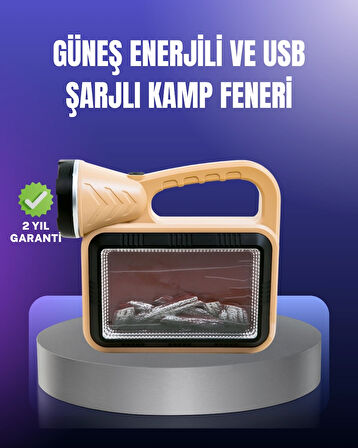 BUĞZ Solar Enerjili Alev Lambası – El Feneri ve Dekoratif Işık
