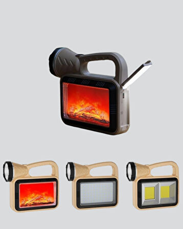BUĞZ Solar COB Alev Efektli Lamba – Güneş Enerjili, Suya Dayanıklı, Taşınabilir
