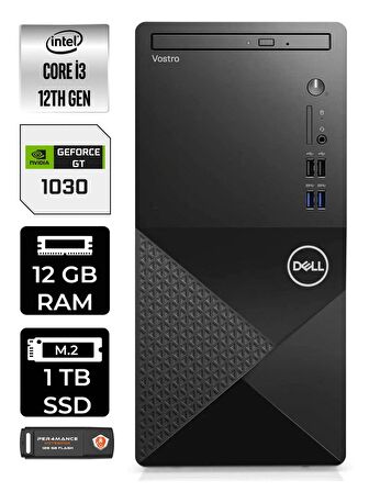 DELL VOSTRO i3 12100 12GB RAM 1TB SSD GT1030/4GB W11PRO N3563VDT3910EMEA MASAÜSTÜ PC & PER4 BELLEK