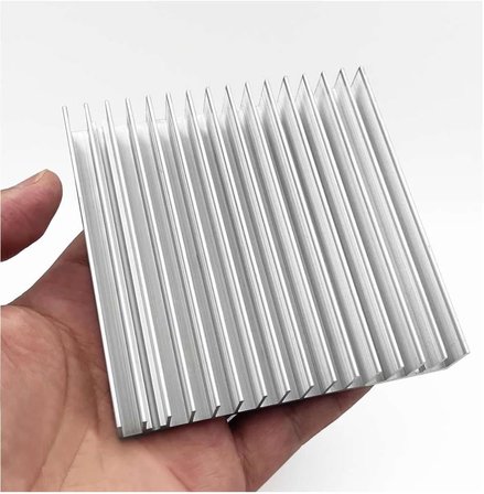 10cm x 10cm x 1.8cm Alüminyum Metal Soğutucu Blok Radyatör Peltier Isı Düşürücü Amfi Led Entegre DVM.101.513
