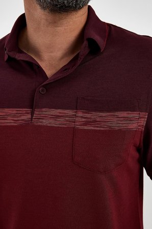 Erkek Basic Polo Yaka Cepli Kısa Kol Lacivert Tişört