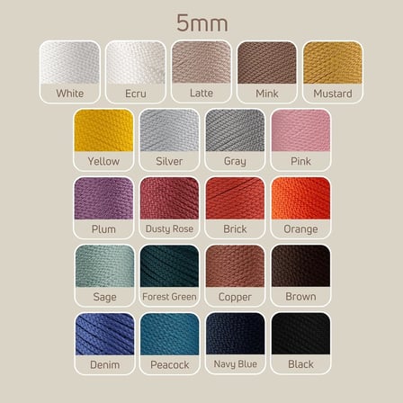 5 Mm - 400 gr Polyester Makrome 95 M Polyester Makrome Ip Supla Ip Ve Çanta Ipliği (Hardal)