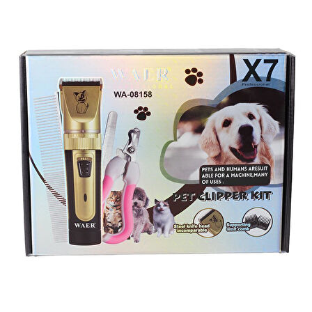 Waer WA-08158 Profesyonel Şarjlı Saç Ve Sakal Traş Makinesi