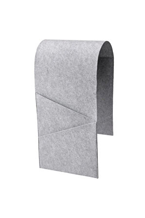 Premium Ürün Kaliteli Koltuk Kenarı Kumandalık 95x25 Cm Cepli Kolçak Kılıfı Gri Düzenleyici
