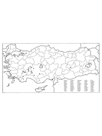 Türkiye Haritası Akıllı Statik Tutunan Doldurulabilir Yapışkansız Pratik Şeffaf Türkiye Haritası 110x56