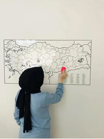 Türkiye Haritası Akıllı Statik Tutunan Doldurulabilir Yapışkansız Pratik Şeffaf Türkiye Haritası 110x56