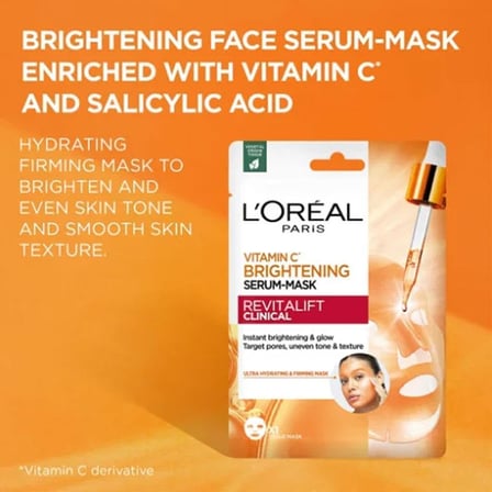 L'Oreal Paris Revitalift Clinical Anında Aydınlatıcı C Vitamini Serum Etkili Maske