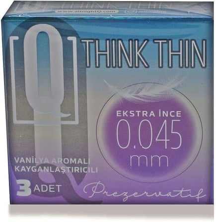 Q Kondom Think Thin 3'Lü Extra Ince 0,045 Mm