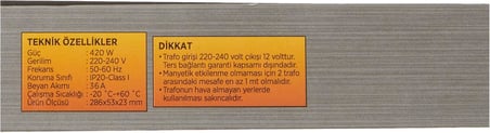 CT-2570 33 Amper Şerit LED Trafosu (400w) (süper Slim)