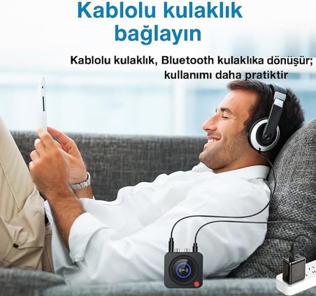 Bluetooth Alıcısı, HI-FI için Bluetooth Adaptörü, Hoparlörler için Blue tooth Alıcısı, Ev Stereo Sistemi (3,5 mm AUX, RCA, TF, NFC) C52